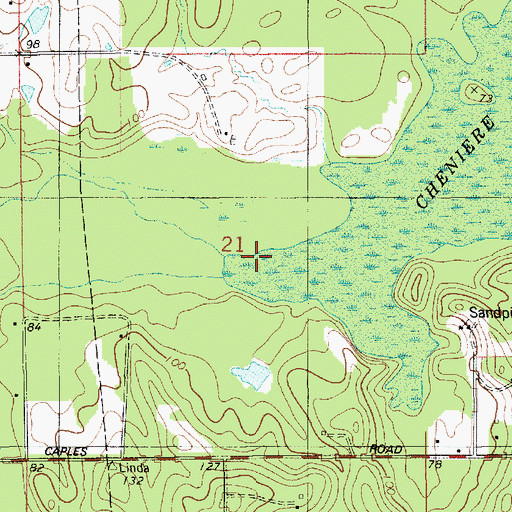 Topographic Map of South Cheniere Creek, LA