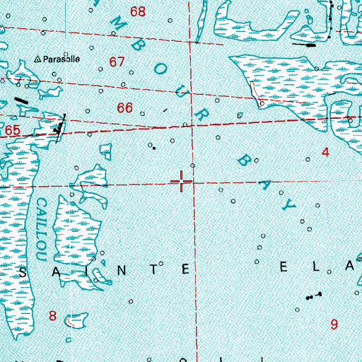 Topographic Map of Tambour Bay, LA
