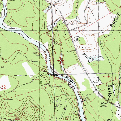 Topographic Map of Warner Creek, LA