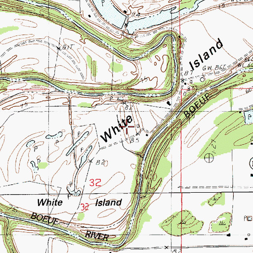 Topographic Map of White Island, LA