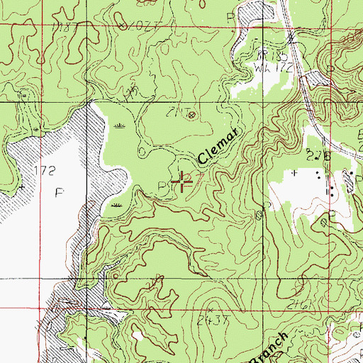 Topographic Map of Clemar Creek, LA