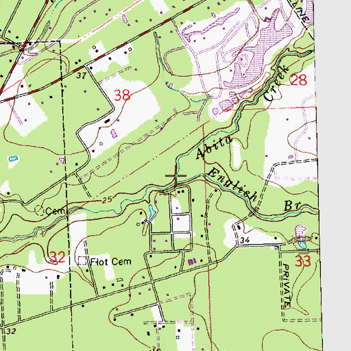 Topographic Map of Abita Creek, LA
