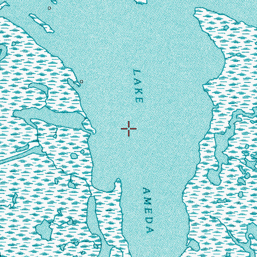 Topographic Map of Lake Ameda, LA