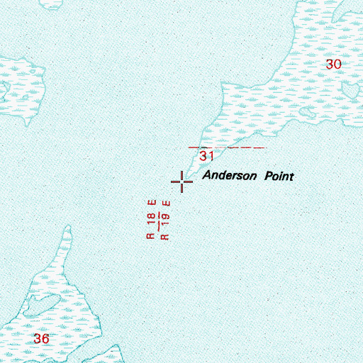 Topographic Map of Anderson Point, LA