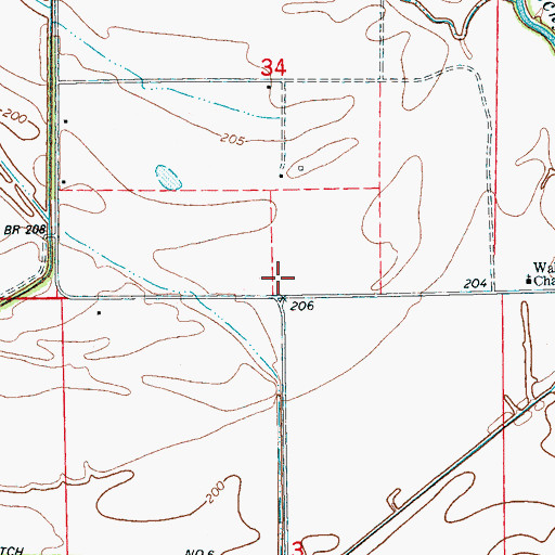 Topographic Map of Wallace Chapel, AR