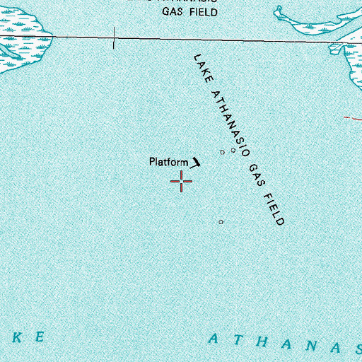 Topographic Map of Lake Athanasio, LA