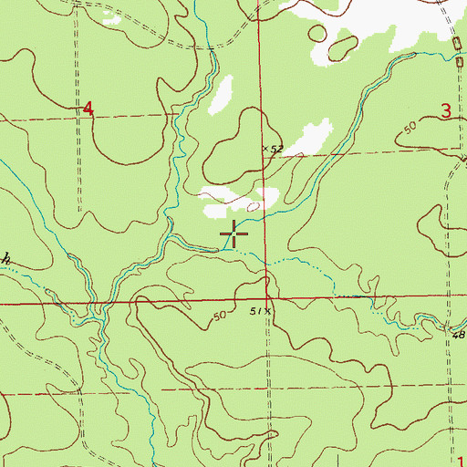 Topographic Map of Baggage Branch, LA