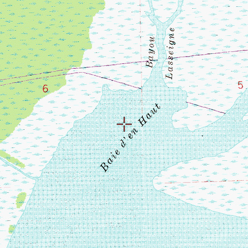 Topographic Map of Baie d'en Haut, LA