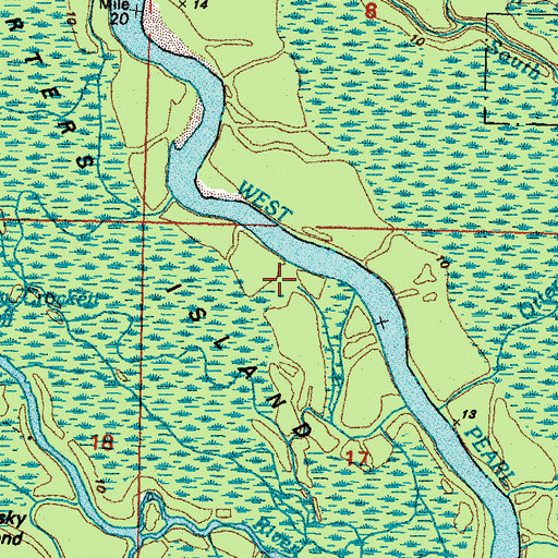 Topographic Map of Banks Lake, LA