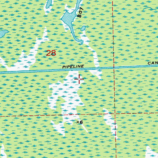 Topographic Map of Bay Baron, LA