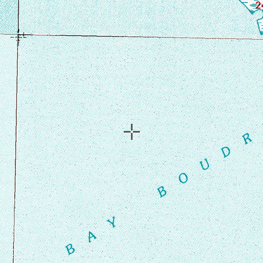 Topographic Map of Bay Boudreau, LA