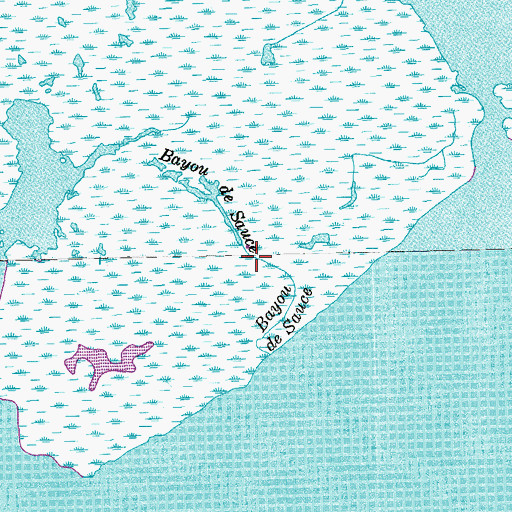 Topographic Map of Bayou de Sauce, LA
