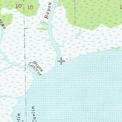 Topographic Map of Bayou Becnel, LA