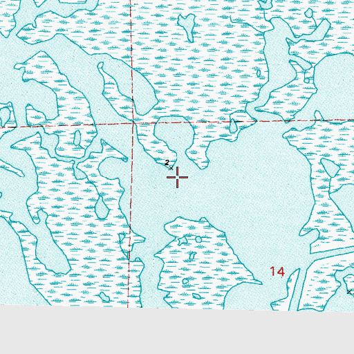 Topographic Map of Bayou Bernard, LA