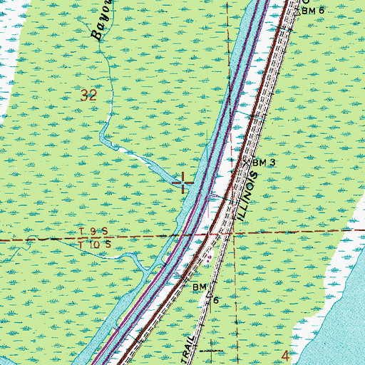 Topographic Map of Bayou Black, LA