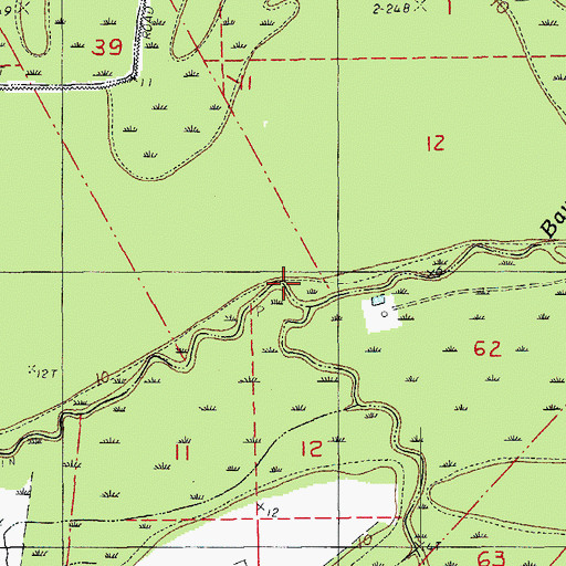 Topographic Map of Bayou Capuein, LA