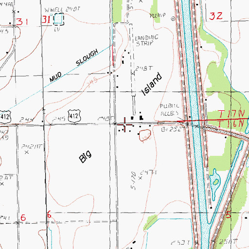 Topographic Map of Walls Chapel, AR