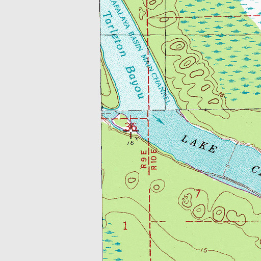 Topographic Map of Bayou Chene, LA