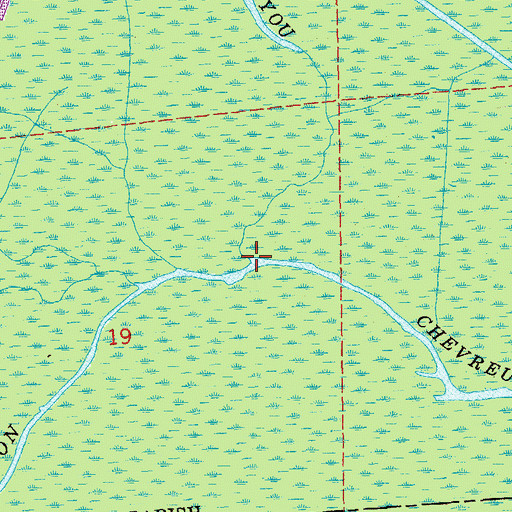 Topographic Map of Bayou Citamon, LA