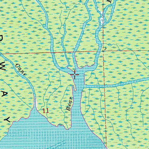Topographic Map of Bayou Cocodrie, LA
