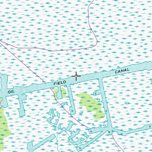 Topographic Map of Bayou Couba Oil Field Canal, LA