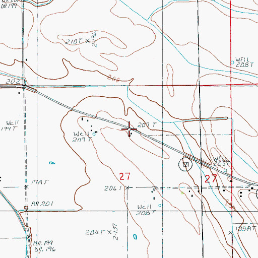 Topographic Map of Walls School, AR