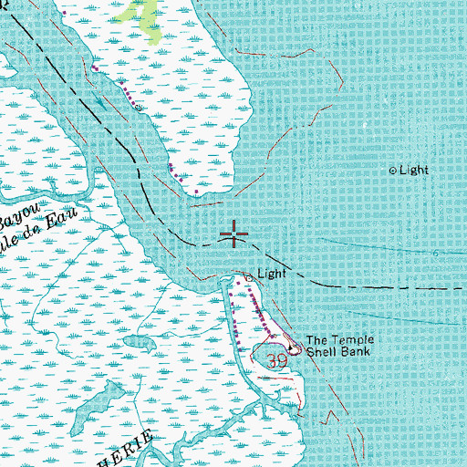 Topographic Map of Bayou des Allemands, LA