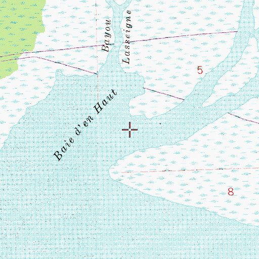 Topographic Map of Bayou Fortier, LA