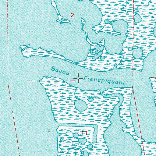 Topographic Map of Bayou Frenepiquant, LA