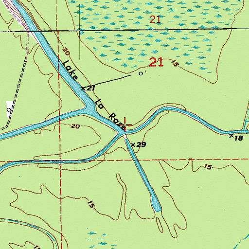 Topographic Map of Bayou Garotier, LA