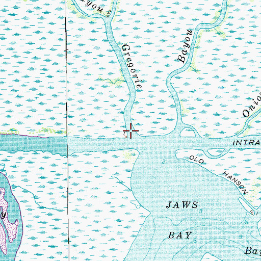 Topographic Map of Bayou Gregorie, LA