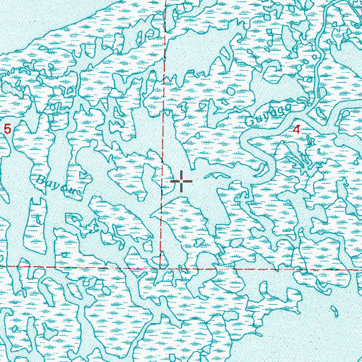 Topographic Map of Bayou Guyago, LA