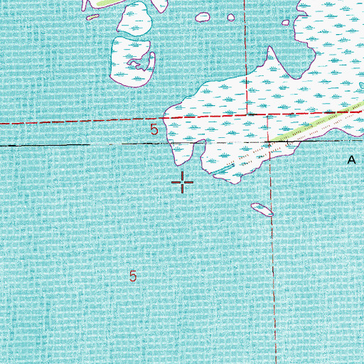 Topographic Map of Bayou Lawrence, LA