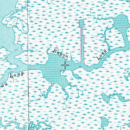 Topographic Map of Bayou Long, LA
