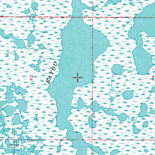 Topographic Map of Bayou Lucien, LA