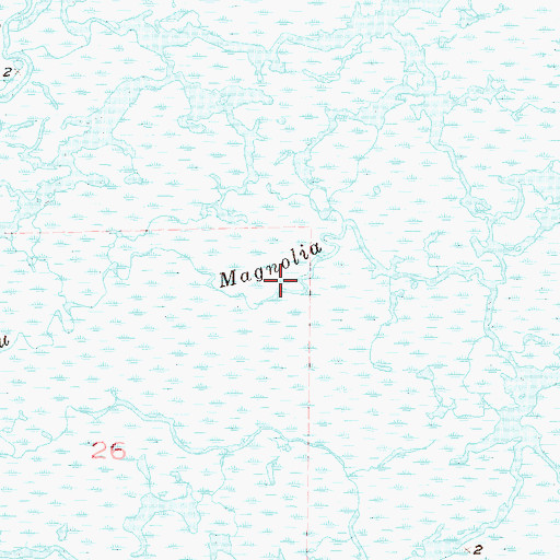 Topographic Map of Bayou Magnolia, LA