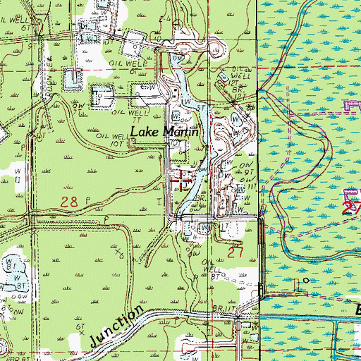 Topographic Map of Bayou Martin, LA