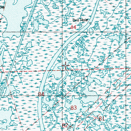Topographic Map of Bayou Piquant, LA