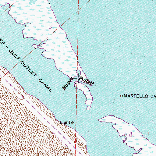 Topographic Map of Bayou Pollett, LA