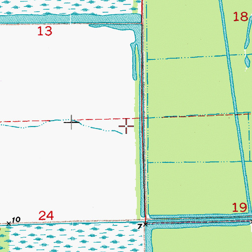 Topographic Map of Bayou Veillon, LA