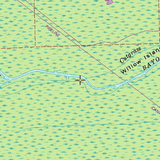 Topographic Map of Bayou Verret, LA