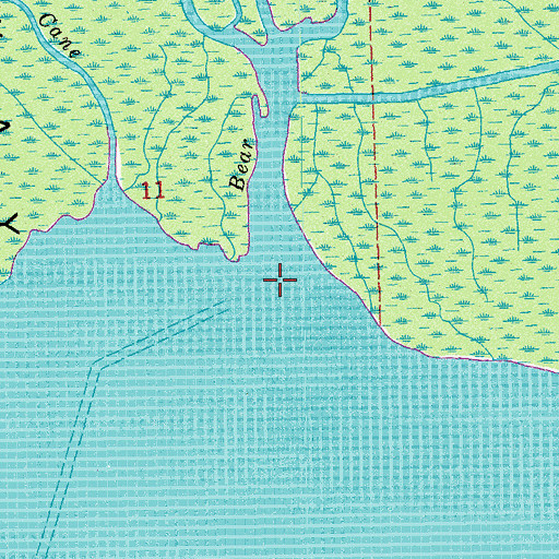 Topographic Map of Bear Bayou, LA