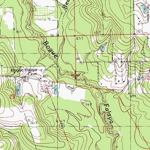 Topographic Map of Beason Creek, LA