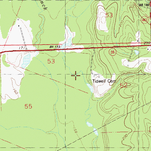 Topographic Map of Beaver Branch, LA