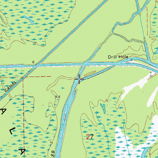 Topographic Map of Bee Bayou, LA