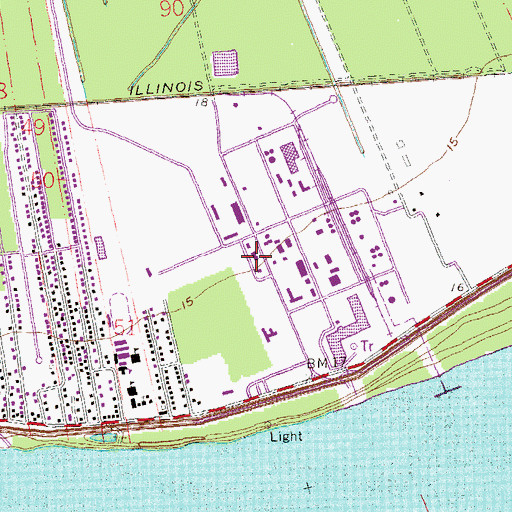 Topographic Map of Belle Point Plantation, LA