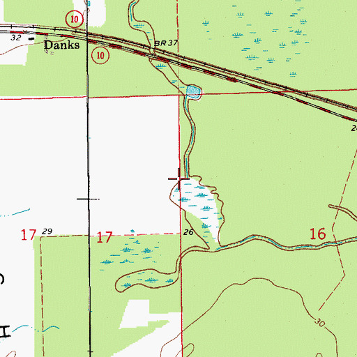 Topographic Map of Big Bayou, LA