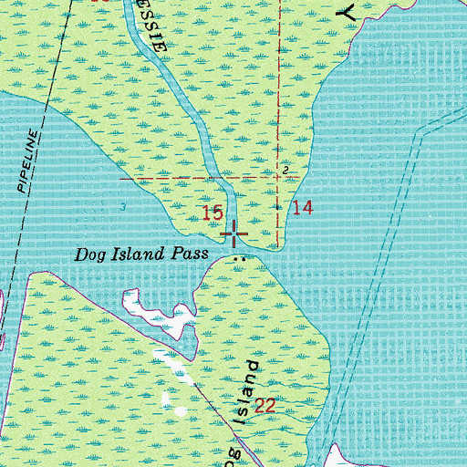 Topographic Map of Big Bayou Jessie, LA