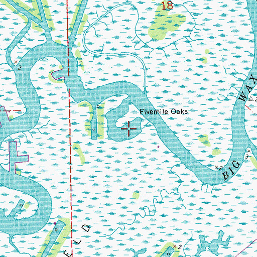 Topographic Map of Big Wax Bayou, LA