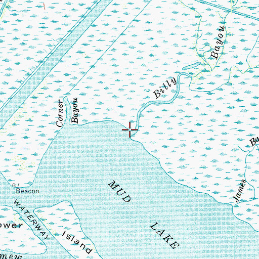 Topographic Map of Billy Bayou, LA